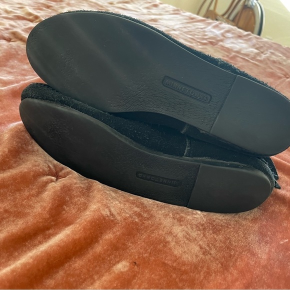 Minnetonka | Suede black fringe mid calf boots women’s size 7 - Picture 6 of 8